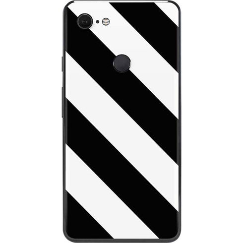 Black and White Geometric Stripes Google Pixel 3 XL Skin